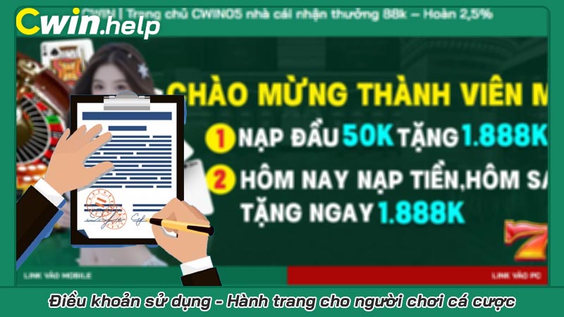 Điều khoản sử dụng - Hành trang cho người chơi cá cược