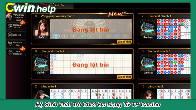 Hệ Sinh Thái Trò Chơi Đa Dạng Từ TP Casino