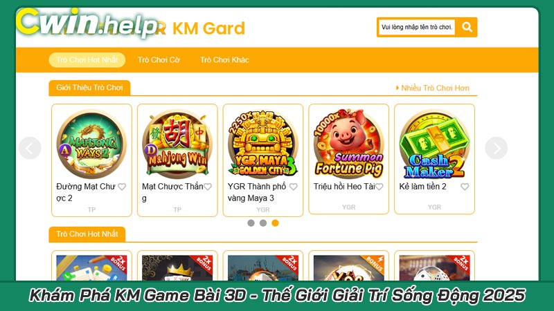 Khám Phá KM Game Bài 3D - Thế Giới Giải Trí Sống Động 2025